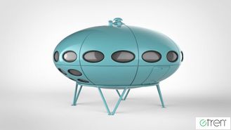 Настольный светильник ночник FUTURO HOUSE &quot;Летающая тарелка&quot; (Цвет голубой)