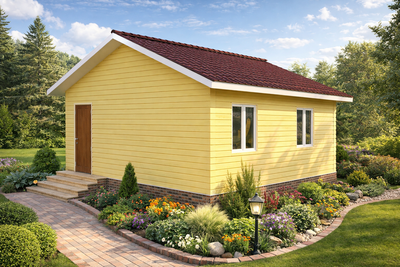 Д-04 ДАЧНЫЙ ДОМ ИЗ БРУСА: ГАБАРИТНЫЕ РАЗМЕРЫ: (6Х6М), ОБЩАЯ ПЛОЩАДЬ: 36М²