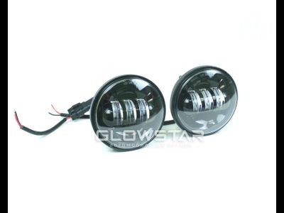 Светодиодные фары в ПТФ, 4.5 дюйма, черные, 36Вт, диаметр стекла 102мм, 10-30 Вольт (комплект, 2шт)