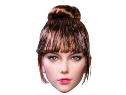 Женская голова (скульпт) с высокой прической 1/6 scale  (YMT050D) - YMTOYS