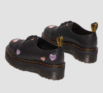 Dr Martens 1461 Leather Heart Platform Shoes
