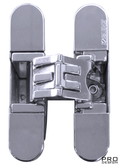 KUBICA 27 - K2700 петля самоцентрирующая с 5-ю точками опоры регулируемая по 3-м направлениям,  блестящий хром