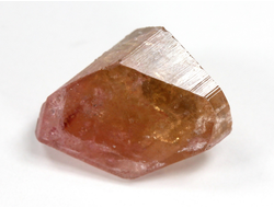 Турмалин арбузный, розовый, кристалл, Россия, Забайкальский край, Малханское пегматитовое поле (13*8*8 мм, 1,1 г) №28408