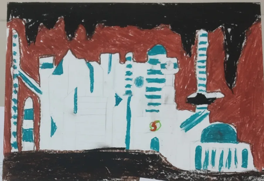 Тема: "Город. Три цвета" 
Композиция