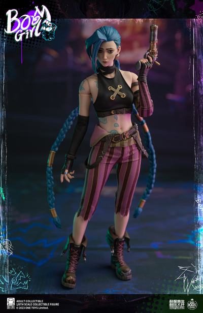 ПОСЛЕ ОБЗОРА - Джинкс (Аркейн, League of Legends)  - Коллекционная ФИГУРКА 1/6 scale BOOM GIRL Deluxe Edition (ot021) - Onetoys