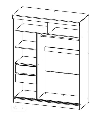 Мираж Шкаф-купе 2,0 (2000*2200*600мм) анкор/зеркало/анкор