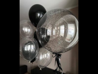 Композиция из шаров "черный бархат"