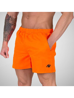 Шорты короткие Gorilla wear оранжевый неон