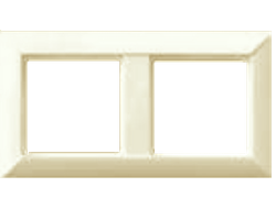 Jung EP482 ECO profi, Рамка 2 поста, слоновая кость