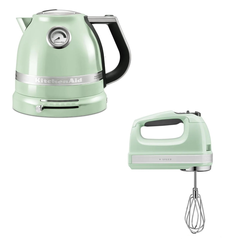 Комплект: Чайник KitchenAid ARTISAN 1,5л., фисташковый, 5KEK1522EPT+Ручной миксер KitchenAid, фисташковый, 5KHM9212EPT