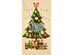Наклейка С Новым Годом №20 6,5х12см