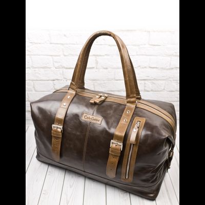Кожаная дорожная сумка Campora Premium dark brown (арт. 
4019-52)