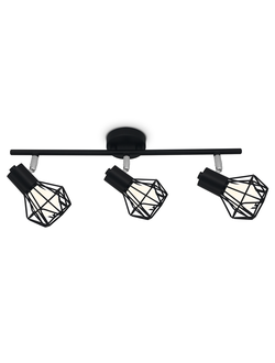Настенно-потолочный спот в стиле лофт TR 8622/3 BK/CH черный/хром E27*3 max 40W 460*91*175