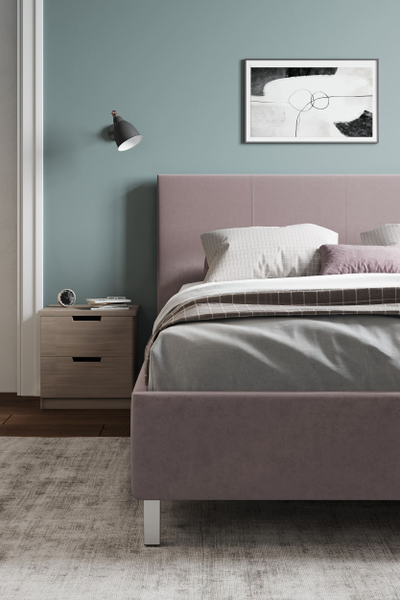 Кровать односпальная, двуспальная, MyCloud Флокс с подъемным механизмом, бельевым ящиком, мягкое изголовье, квадратная спинка, ножки под робот пылесос