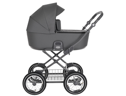 Коляска 2в1 Roan Bass Next Classic d12 Steel Grey (руч.Серый)