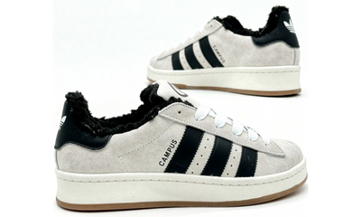Кроссовки Adidas Campus 00s Crystal White Core Black зимние