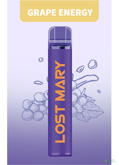 Одноразовая электронная сигарета LOST MARY CM1500, 2%, 4,8 мл, 850 мАч, 1500 затяжек (Grape Energy)
