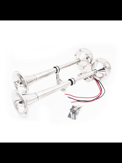 Горн электро-механический, двойной, нерж. сталь