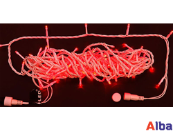 Гирлянда-Нить 10 м, 24В, КРАСНЫЙ, IP65 резина, статика