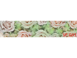 SP-043 РОЗЫ Глянцевая стеновая панель ALBICO 2800*610*6мм