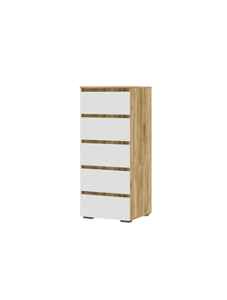 Хелен КМ 03 комод 502 5 ящиков Крафт золотой/Белый шагрень