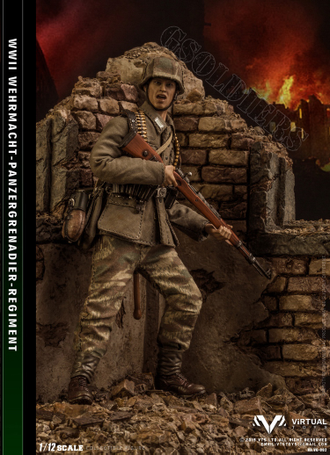 Немецкий солдат 1/12 scale POCKET ELITE SERIES WWII German Army Wehrmacht VG002 VTS TOYS