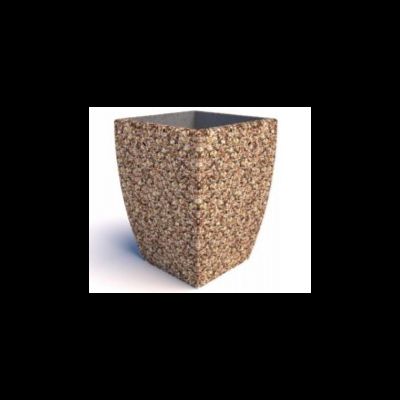 Уличное кашпо для цветов из архитектурного бетона №44 (коричневый)