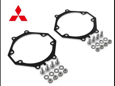 Переходные рамки для Mitsubishi Pajero 4 (2006 - 2014) под модуль GTR MINI BI-LED (Комплект, 2шт)