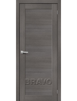 Межкомнатная дверь с экошпоном Браво-21 Grey Melinga