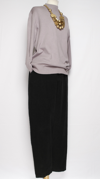 Брюки Бохо вельветовые "ПРЯМЫЕ " черные р.48-54