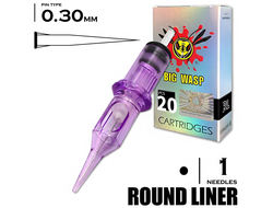 1RL/0,30 mm - Round Liner (BIG-WASP PRESTIGE PURPLE)