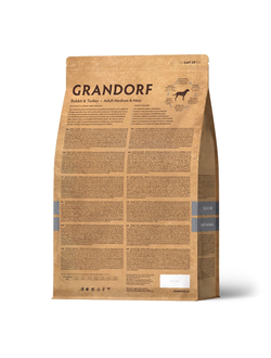 Grandorf (Грандорф): сухой беззерновой корм для собак Кролик с индейкой, 3 кг