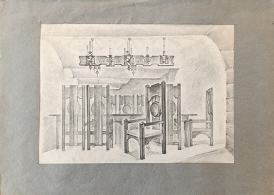 "Чёрное золото" бумага акварель Карасик А.Л. 1958 год