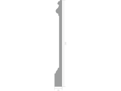 Плинтус Base 5800 - 230*20*2440мм