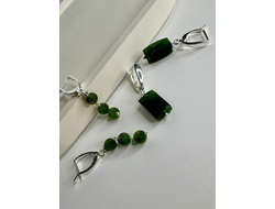 Серьги нефрит. Разные формы