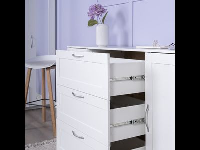 Сириус Тумба 2 двери и 3 ящика 1560х946х412 белый