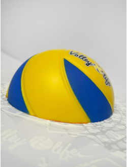 ОБЪЕМНАЯ НАКЛЕЙКА НА АВТОМОБИЛЬ "МЯЧ ВОЛЕЙБОЛЬНЫЙ" (ЖЕЛТЫЙ)