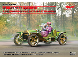 Сборная модель: (ICM 24026) Автомобиль Model T 1913 Speedster с американскими автоспортсменами