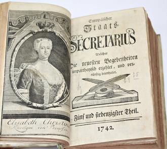 Europaischer Staats-Secretarius. Европейский государственный секретарь. Leipzig: Weidmann, 1742.