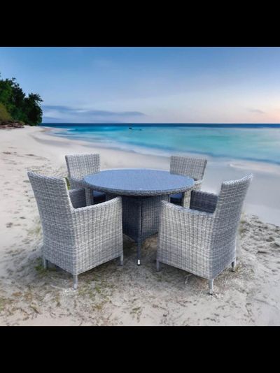 Комплект плетеной мебели AM-395C/T395 Grey 4Pcs