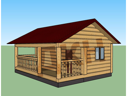 Баня 3 на 6 с верандой 2 на 6