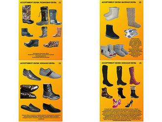 Плакаты ПРОФТЕХ "Ассортимент обуви" (4 пл, винил, 70х100)