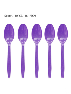 ложки фиолетовые 10шт