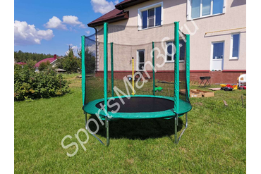 БАТУТ С ЗАЩИТНОЙ СЕТКОЙ «TRAMPOLINE 8» ДИАМЕТР 2,4 М