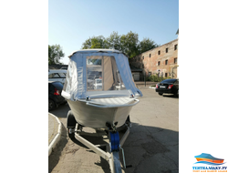 BOATCOVER PVC 440  150 см. (ходовые, стояночные, транспортировочные - прочное плетение) пепельный, бежевый