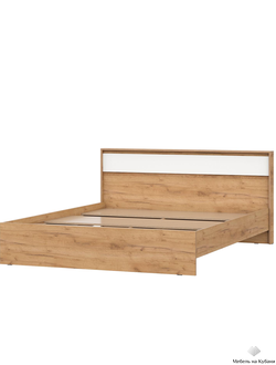 Некст Кровать двуспальная 1.6 м Дуб Золотой / Белая шагрень