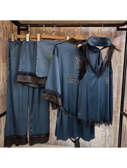 Домашняя одежда Виктория Сикрет 6в1 цвет синий