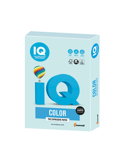 Бумага цветная IQ color, А4, 160 г/м2, 250 л., пастель, светло-голубая, BL29