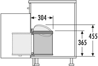 ВСТРАИВАЕМОЕ ВЕДРО ДЛЯ МУСОРА 15Л MONO HAILO 3515-00 WHITE
