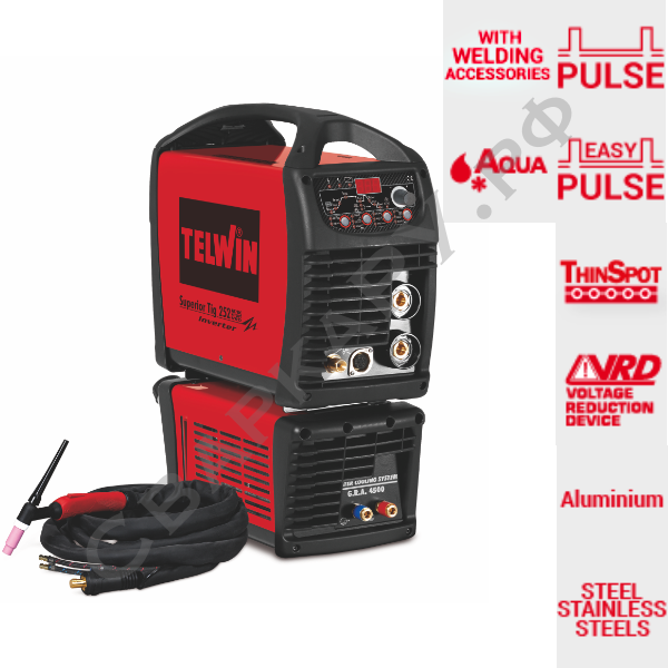 Установка для аргонодуговой сварки Telwin  SUPERIOR TIG 252 AC/DC-HF/LIFT VRD AQUA